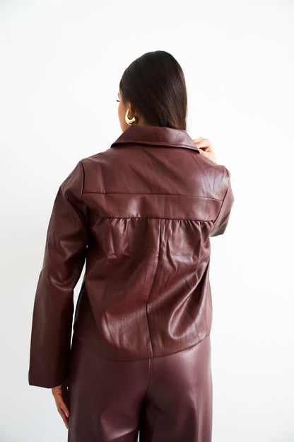 Chamarra vinipiel Burgundy