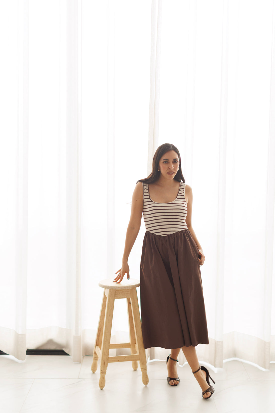 COCOA STRIPE DRESS