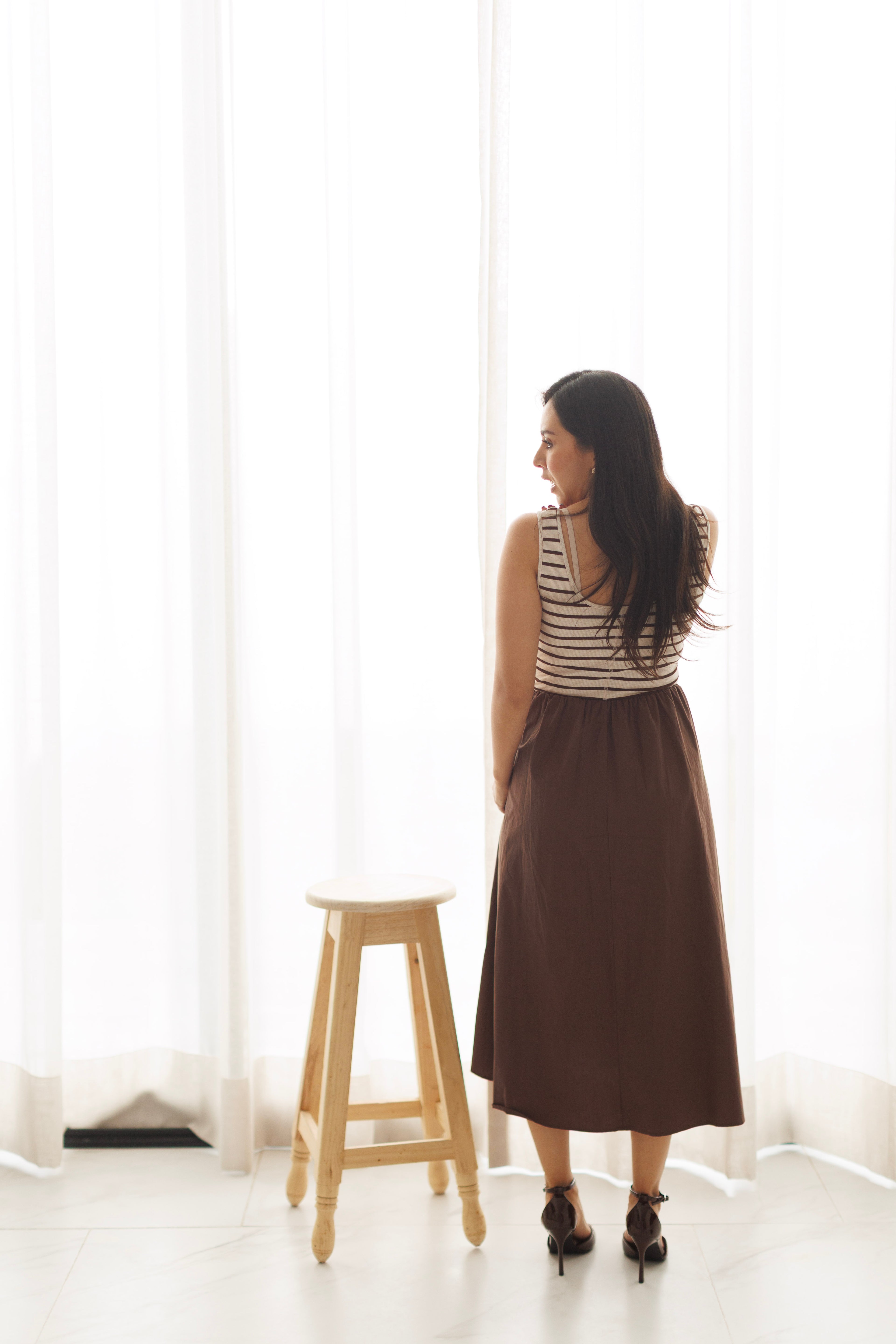 COCOA STRIPE DRESS
