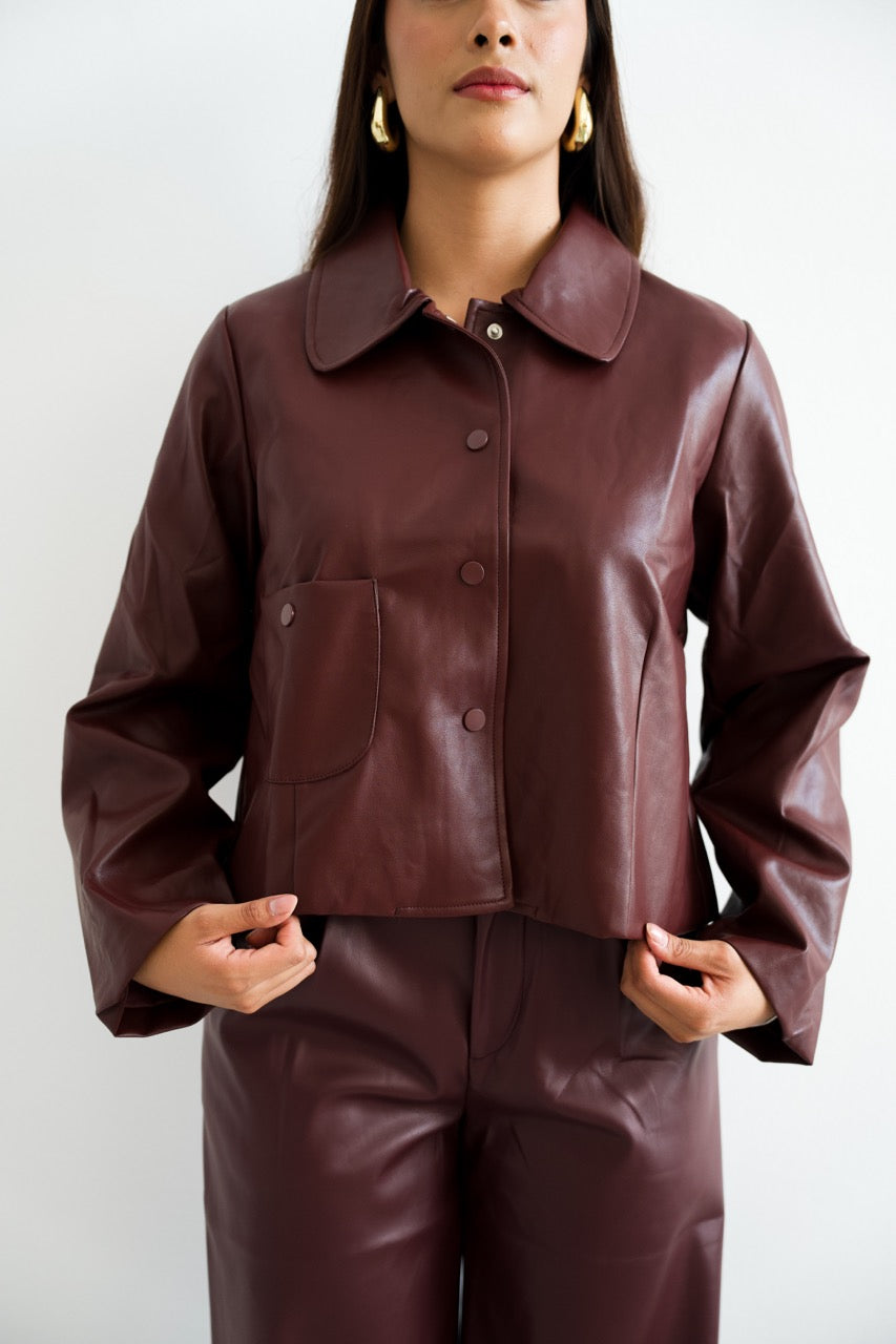 Chamarra vinipiel Burgundy