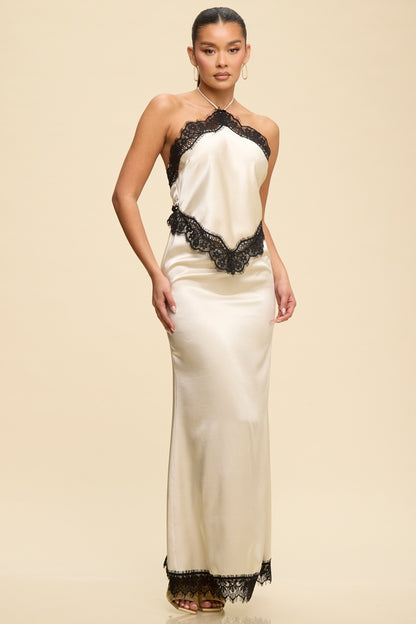 CHAMPAGNE LACE DRESS