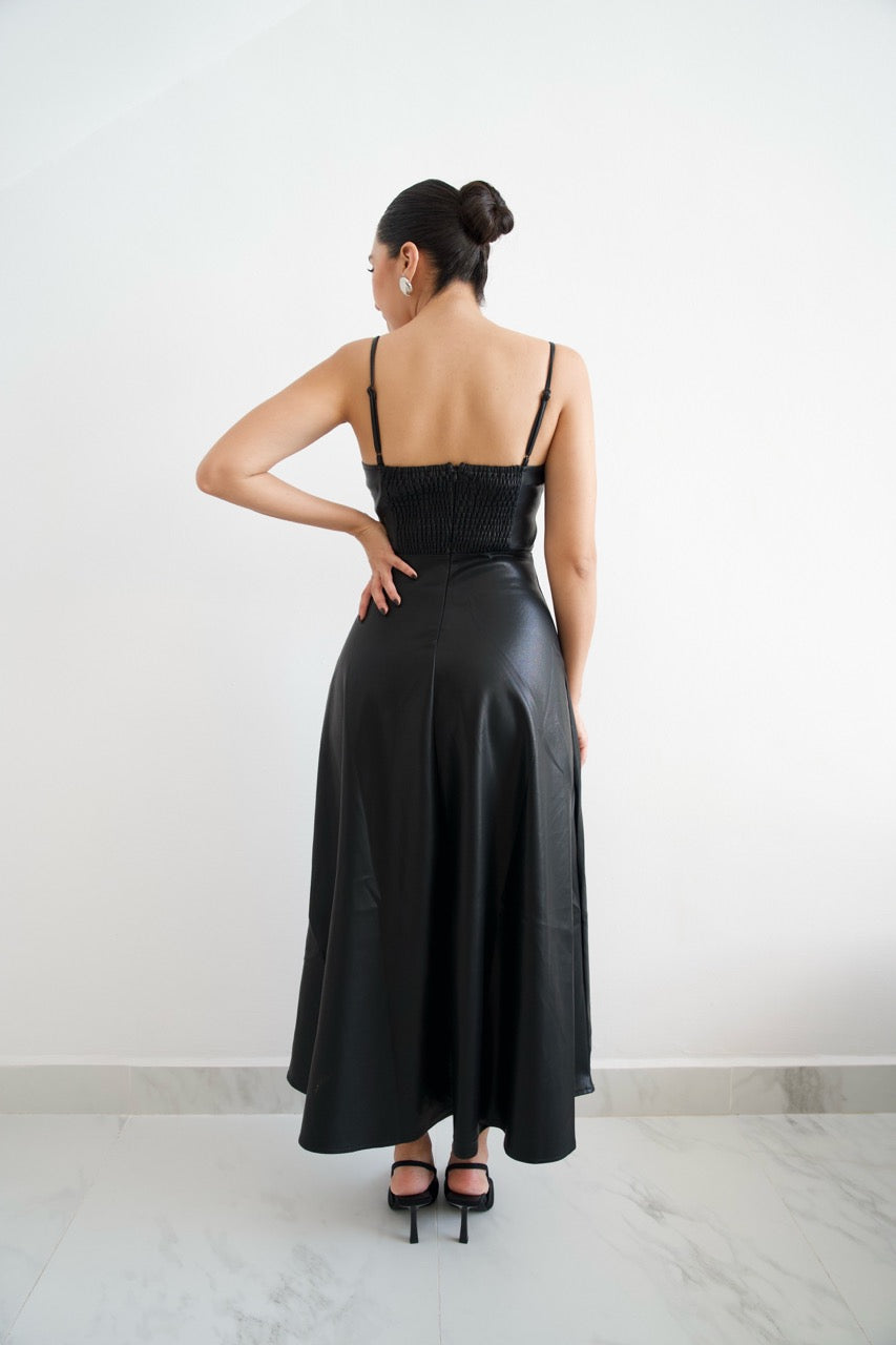 Vestido Midi Vinipiel