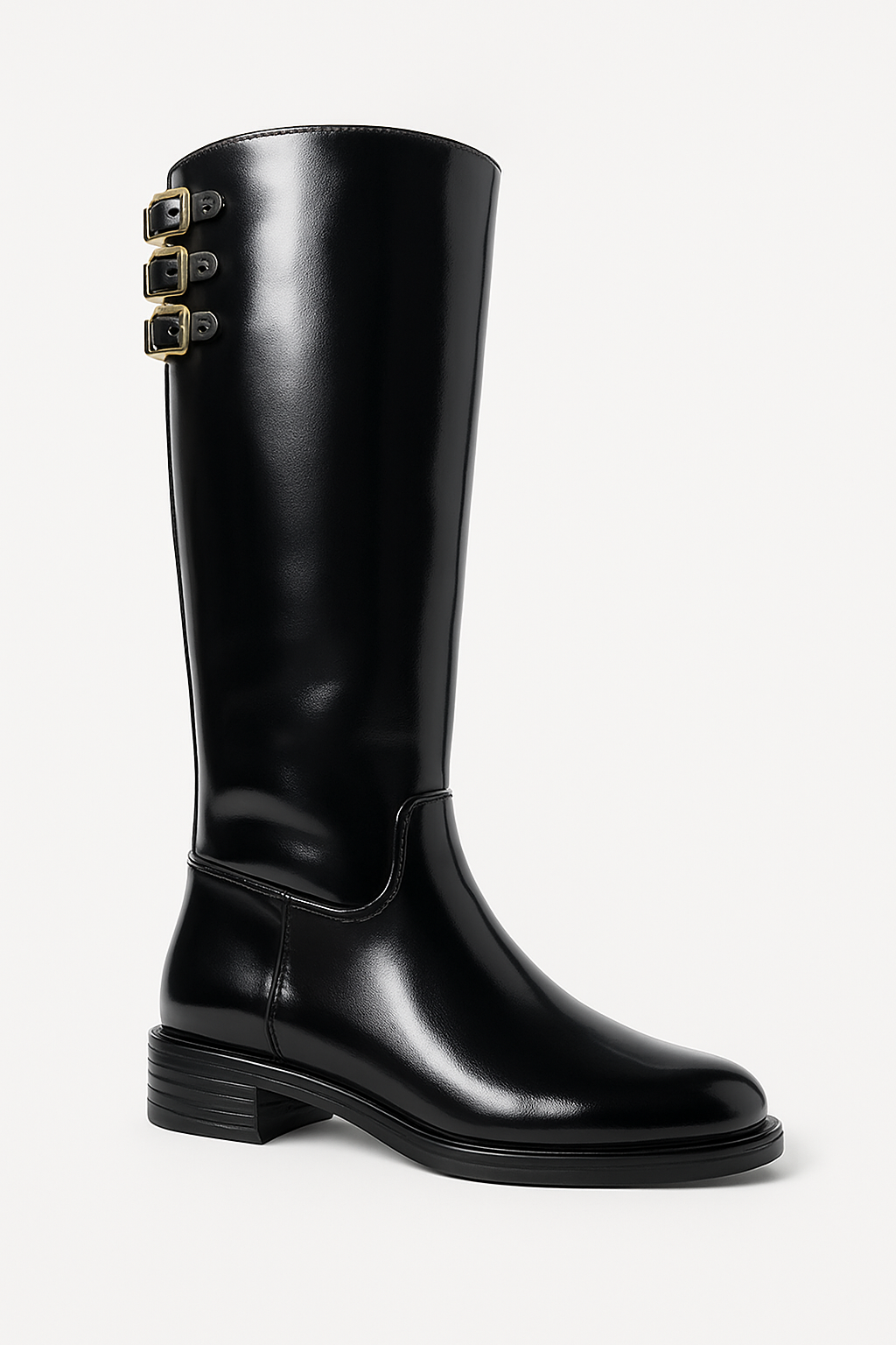 Bota planas con hebillas